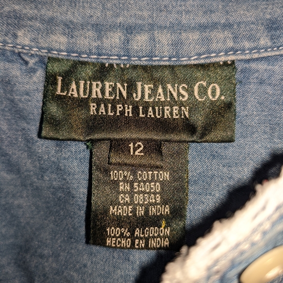 Vintage Ralph Lauren Denim Shirt Large - Picture 6 of 8